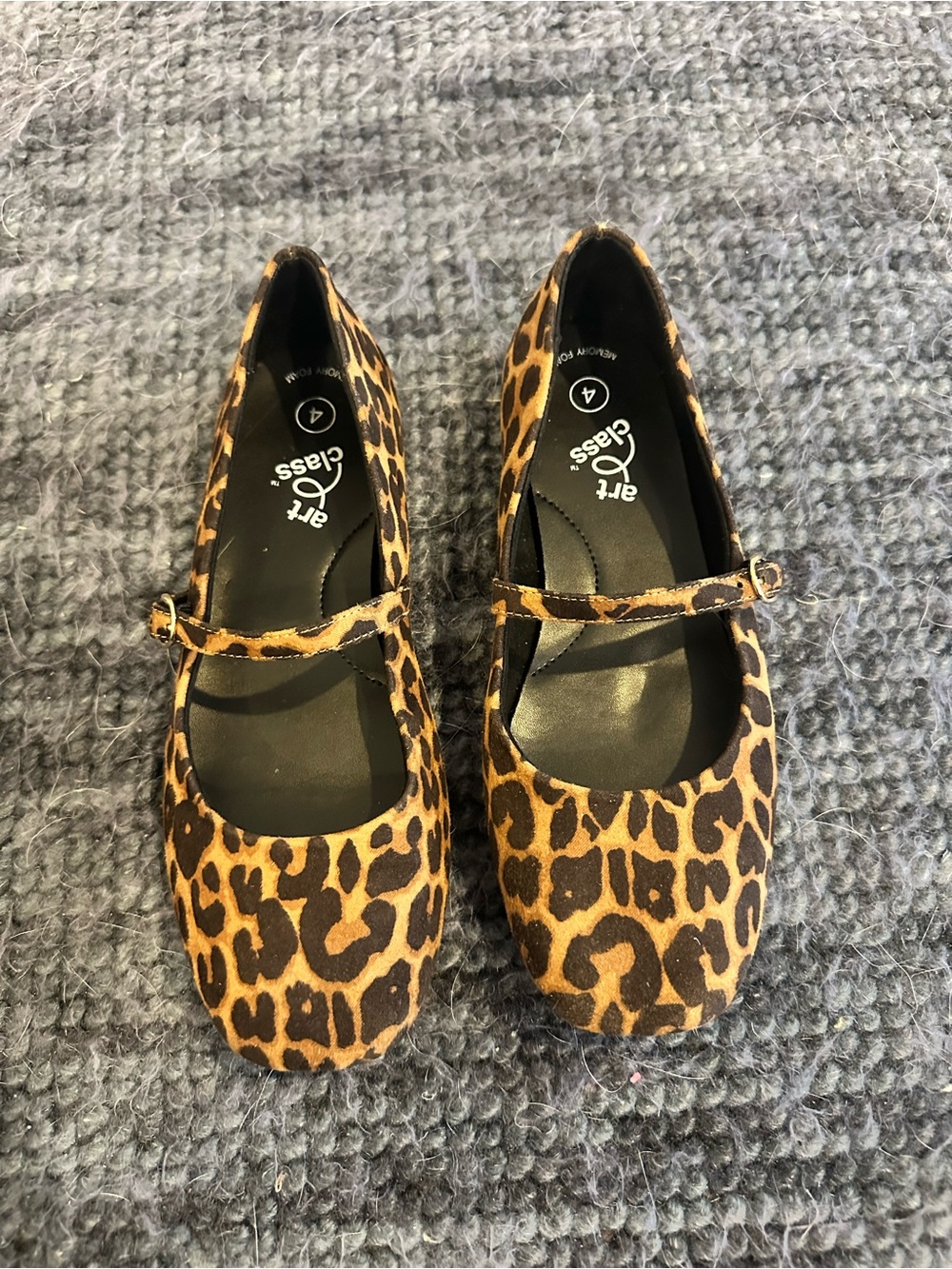 art class Leopard Print Mary Jane Kids Shoes - Brown & Black Leopard Print